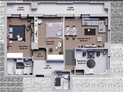 Apartamente de vanzare Sibiu Calea Surii Mici imagine mica 12