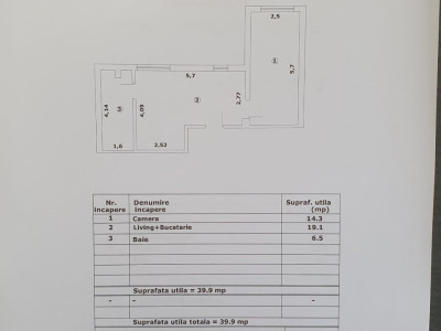 Apartament 2 camere 40 mp utili nou 2025 Premium