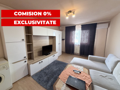 Garsoniera mobilata si utilata la etaj 2 zona Broscarie Sibiu