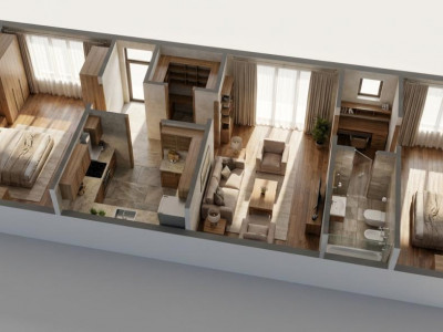 Apartament cu 3 camere decomandate la parter 60 mpu Terezian Sibiu