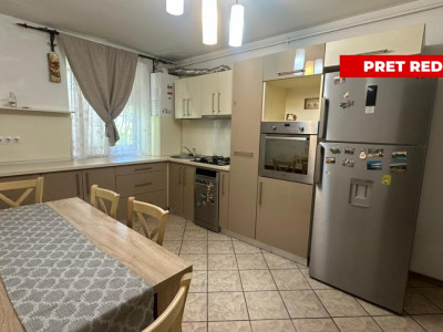 Apartament mobilat utilat  3 camere cu balcon zona Rahovei Sibiu