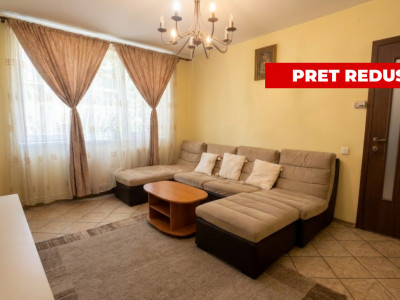 Apartament mobilat utilat 3 camere cu balcon zona Rahovei Sibiu